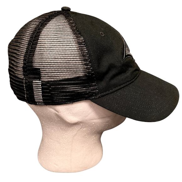 LA Rams Triple Black NFL Pro Line Trucker Mesh Snapback Hat Cap Football - Picture 4 of 6